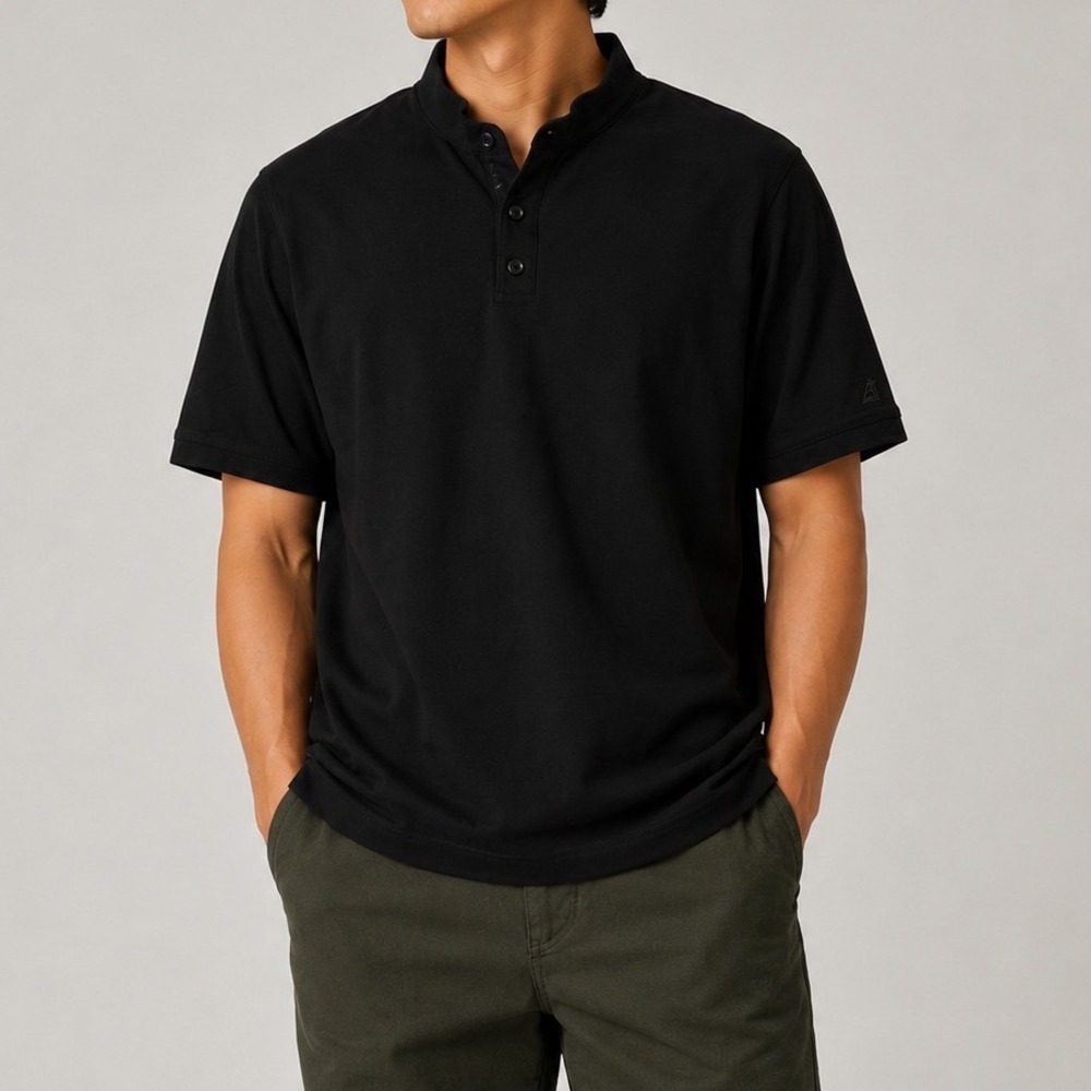 New Era Mens 3XL Black Short Sleeve Performance Polo Shirt‎ Collared Sport Top
